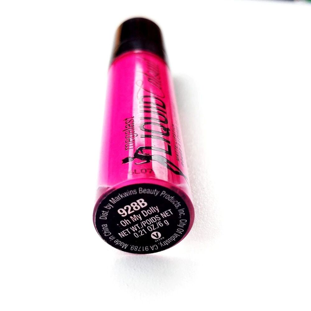 Wet N Wild Megalast Liquid Catsuit Matte Lipstick 928B Oh My Dolly, bold vegan